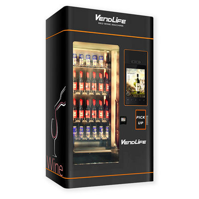 Antitheft Beer And Wine Vending Machines 900W Power With Refrigerator