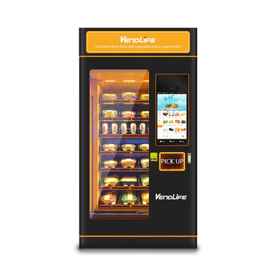 Subway Station Food Healthy Salad Vending Machine With Touch Screen