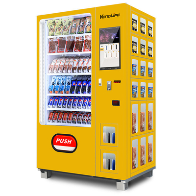 Multiusage Snack And Drink Vending Machine 450W  With 19in Multimedia Screen